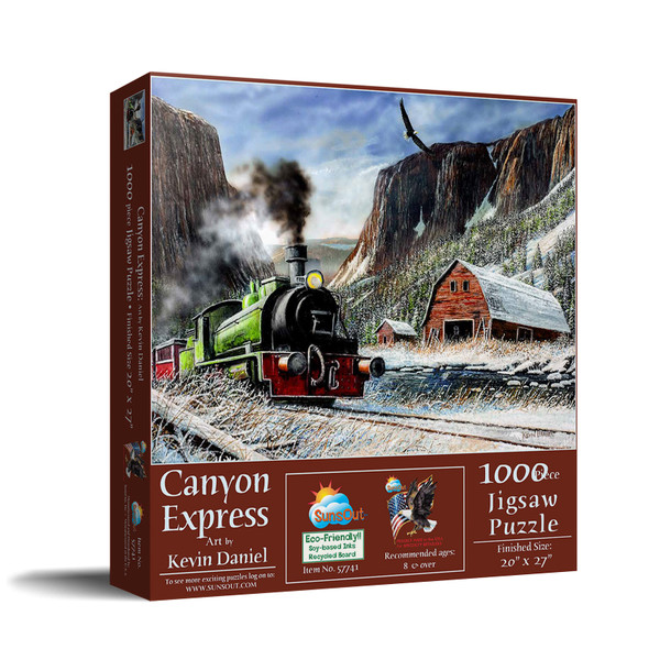 SUNSOUT INC - Canyon Express - 1000 pc Jigsaw Puzzle by Artist: Kevin Daniel - Finished Size 20" x 27" - MPN# 57741