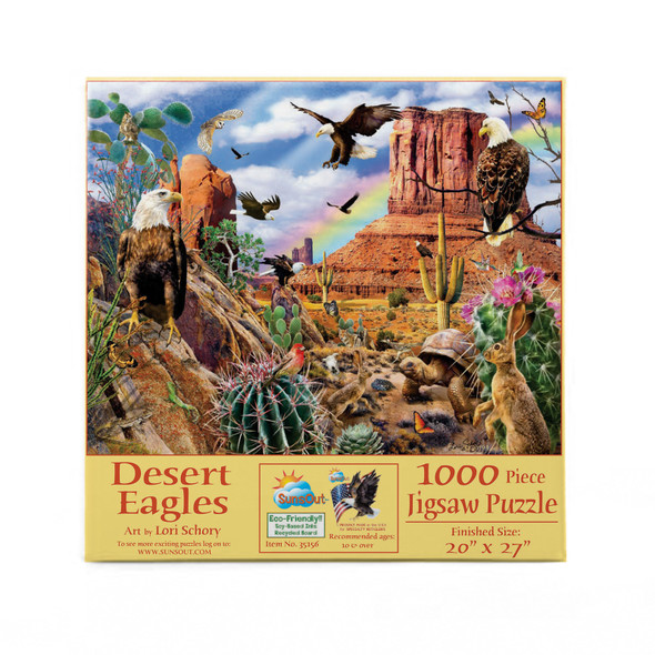 SUNSOUT INC - Desert Eagles - 1000 pc Jigsaw Puzzle by Artist: Lori Schory - Finished Size 20" x 27" - MPN# 35156