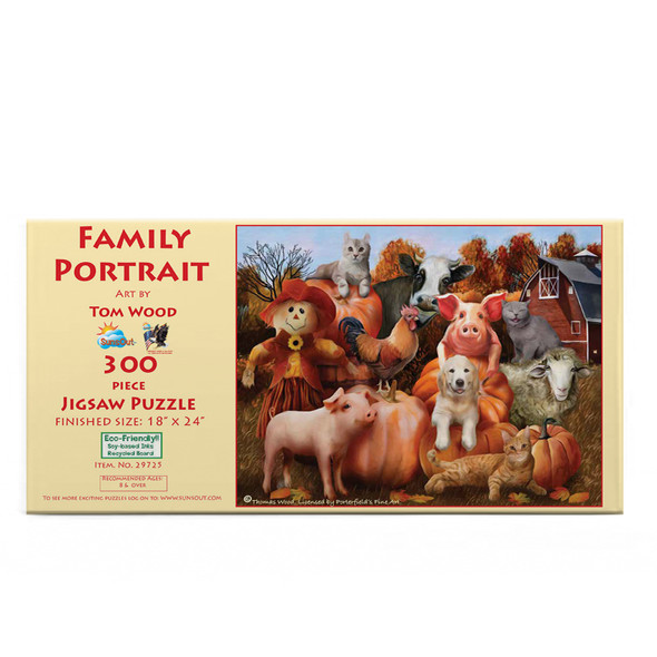 SUNSOUT INC - Family Portrait - 300 pc Jigsaw Puzzle by Artist: Tom Wood - Finished Size 18" x 24" Halloween - MPN# 29725