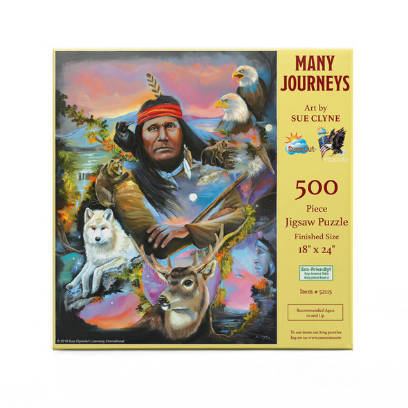 SUNSOUT INC - Many Journeys - 500 pc Jigsaw Puzzle by Artist: Sue Clyne - Finished Size 18" x 24" - MPN# 52115