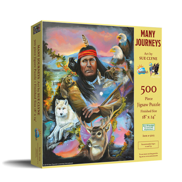 SUNSOUT INC - Many Journeys - 500 pc Jigsaw Puzzle by Artist: Sue Clyne - Finished Size 18" x 24" - MPN# 52115