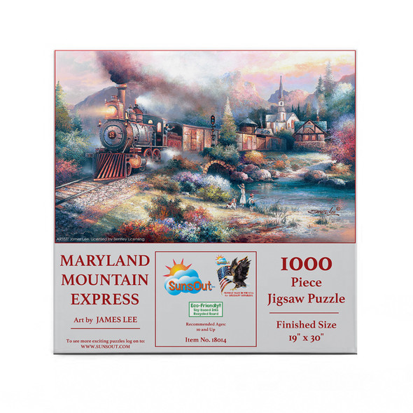 SUNSOUT INC - Maryland Mountain Express - 1000 pc Jigsaw Puzzle by Artist: James Lee - Finished Size 19" x 30" - MPN# 18014