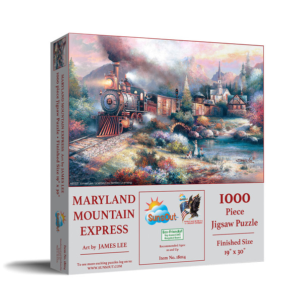 SUNSOUT INC - Maryland Mountain Express - 1000 pc Jigsaw Puzzle by Artist: James Lee - Finished Size 19" x 30" - MPN# 18014