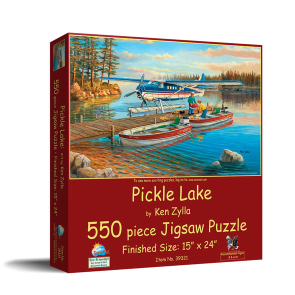 SUNSOUT INC - Pickle Lake - 550 pc Jigsaw Puzzle by Artist: Ken Zylla - Finished Size 15" x 24" - MPN# 39321