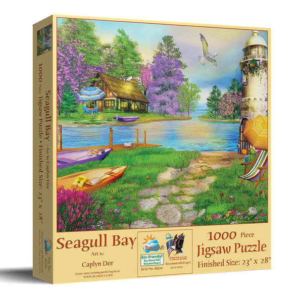 SUNSOUT INC - Seagull Bay - 1000 pc Jigsaw Puzzle by Artist: Caplyn Dor - Finished Size 23" x 28" - MPN# 66510