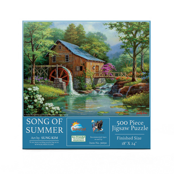 SUNSOUT INC - Song of Summer - 500 pc Jigsaw Puzzle by Artist: Sung Kim - Finished Size 18" x 24" - MPN# 36650