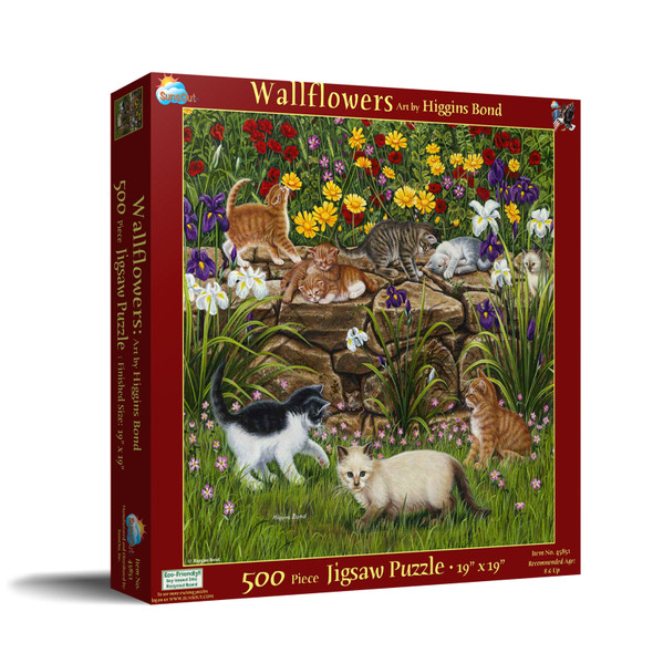 SUNSOUT INC - Wall Flowers - 500 pc Jigsaw Puzzle by Artist: Higgins Bond - Finished Size 19" x 19" - MPN# 45851