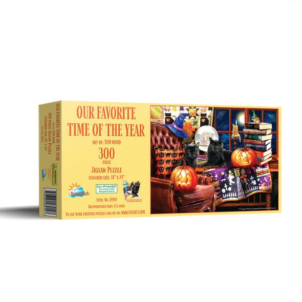 SUNSOUT INC - Our Favorite Time of the Year - 300 pc Jigsaw Puzzle by Artist: Tom Wood - Finished Size 18" x 24" Halloween - MPN# 28914