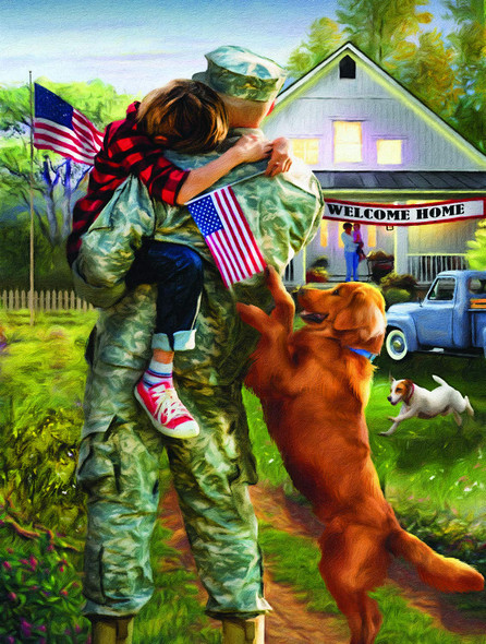 SUNSOUT INC - A Warm Welcome Home - 300 pc Jigsaw Puzzle by Artist: Tom Wood - Finished Size 18" x 24" - MPN# 29741
