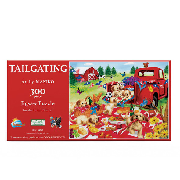 SUNSOUT INC - Tailgating - 300 pc Jigsaw Puzzle by Artist: Makiko - Finished Size 18" x 24" - MPN# 35346