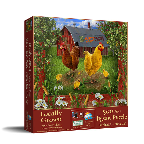 SUNSOUT INC - Locally grown - 500 pc Jigsaw Puzzle by Artist: James Piazza - Finished Size 18" x 24" - MPN# 49109