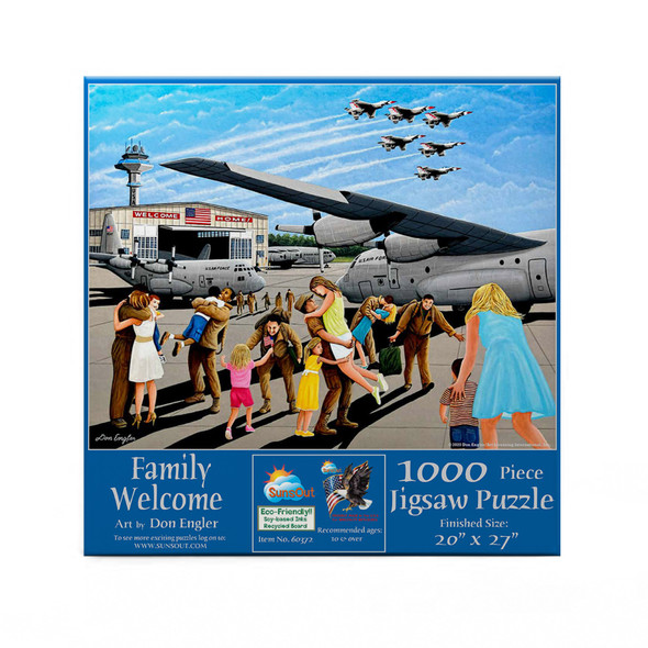 SUNSOUT INC - Family Welcome - 1000 pc Jigsaw Puzzle by Artist: Don Engler - Finished Size 20" x 27" - MPN# 60372