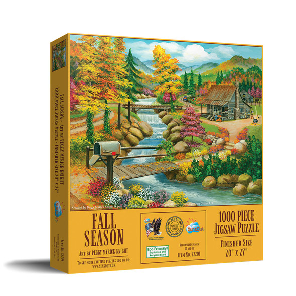 SUNSOUT INC - Fall Season - 1000 pc Jigsaw Puzzle by Artist: Peggy Myrick Knight - Finished Size 20" x 27" - MPN# 22201