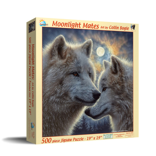 SUNSOUT INC - Moonlight Mates - 500 pc Jigsaw Puzzle by Artist: Collin Bogle - Finished Size 19" x 19" - MPN# 21821