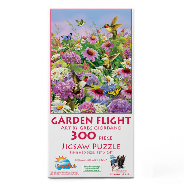 SUNSOUT INC - Garden Flight - 300 pc Jigsaw Puzzle by Artist: Giordano Studios - Finished Size 18" x 24" - MPN# 37218