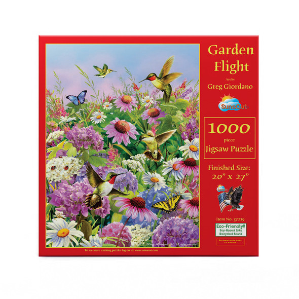SUNSOUT INC - Garden Flight - 1000 pc Jigsaw Puzzle by Artist: Giordano Studios - Finished Size 20" x 27" - MPN# 37219