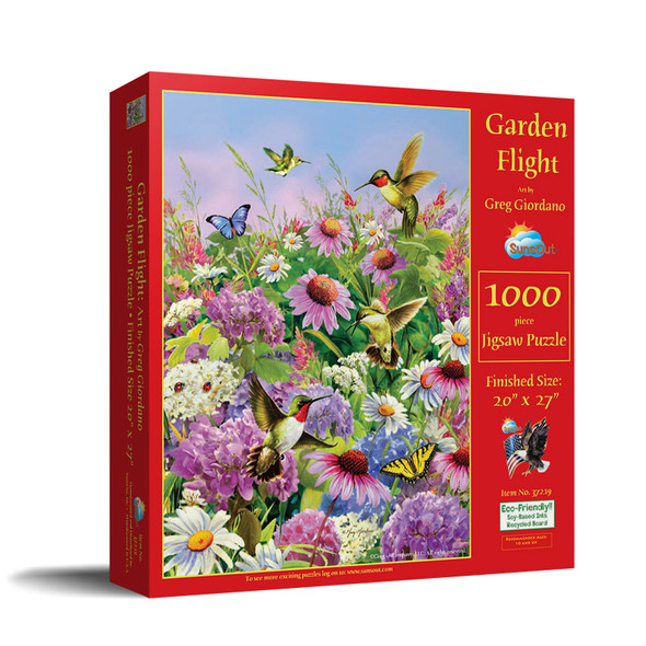 SUNSOUT INC - Garden Flight - 1000 pc Jigsaw Puzzle by Artist: Giordano Studios - Finished Size 20" x 27" - MPN# 37219