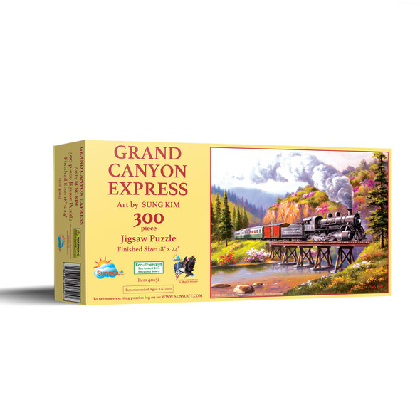 SUNSOUT INC - Grand Canyon Express - 300 pc Jigsaw Puzzle by Artist: Sung Kim - Finished Size 18" x 24" - MPN# 40652