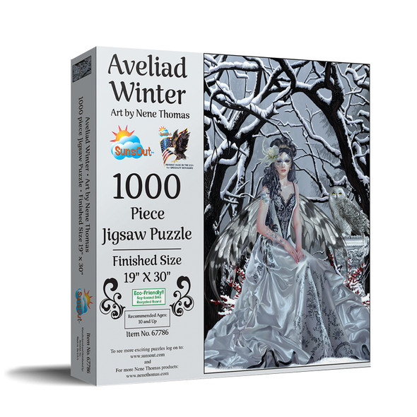 SUNSOUT INC - Aveliad Winter - 1000 pc Jigsaw Puzzle by Artist: Nene Thomas - Finished Size 19" x 30" - MPN# 67786