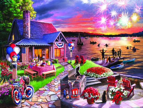 On the Lake on the Fourth 300 pc Jigsaw Puzzle On the Lake on the Fourth 300 pc Jigsaw Puzzle