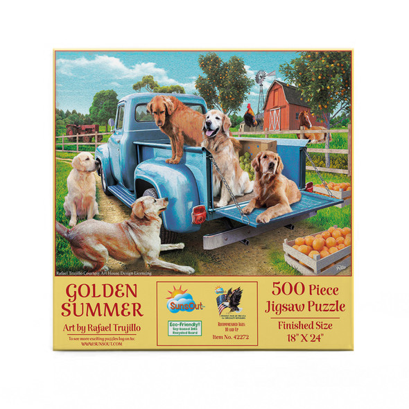 SUNSOUT INC - Golden Summer - 500 pc Jigsaw Puzzle by Artist: Rafael Trujillo - Finished Size 18" x 24" - MPN# 42272