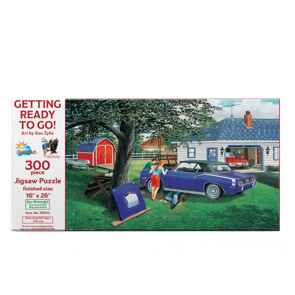 SUNSOUT INC - Getting Ready to Go - 300 pc Jigsaw Puzzle by Artist: Ken Zylla - Finished Size 16" x 26" - MPN# 39943 SUNSOUT INC - Getting Ready to Go - 300 pc Jigsaw Puzzle by Artist: Ken Zylla - Finished Size 16" x 26" - MPN# 39943