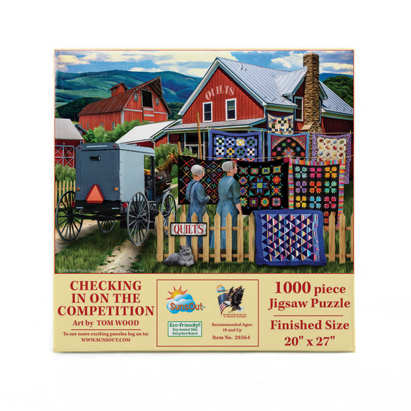 SUNSOUT INC - Checking in on the Competition - 1000 pc Jigsaw Puzzle by Artist: Tom Wood - Finished Size 20" x 27" - MPN# 28564