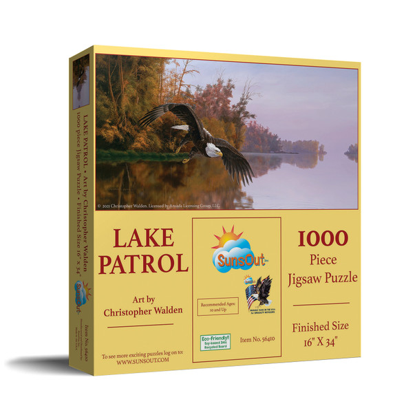 SUNSOUT INC - Lake Patrol - 1000 pc Jigsaw Puzzle by Artist: Christopher Walden - Finished Size 16" x 34" - MPN# 56410