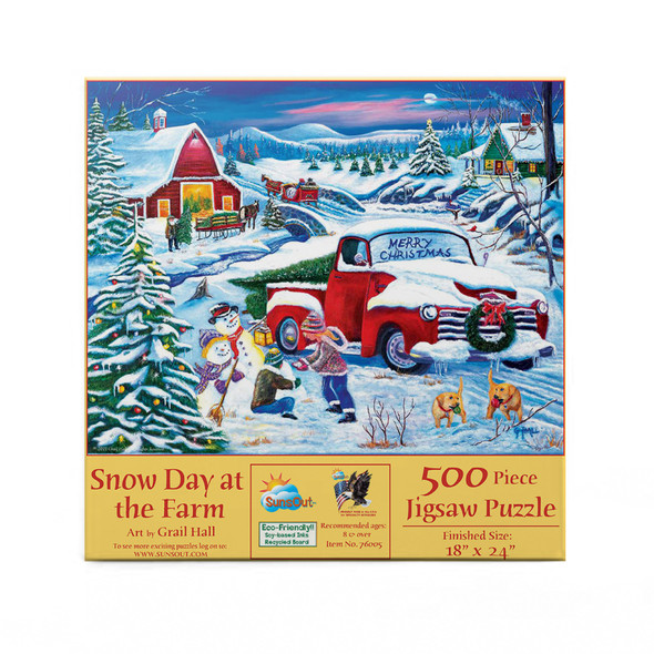 SUNSOUT INC - Snow Moon - 500 pc Jigsaw Puzzle by Artist