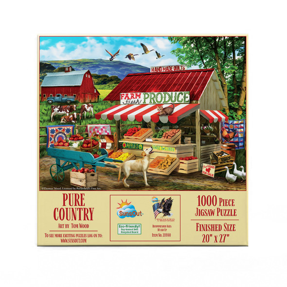 SUNSOUT INC - Pure Country - 1000 pc Jigsaw Puzzle by Artist: Tom Wood - Finished Size 20" x 27" - MPN# 28980