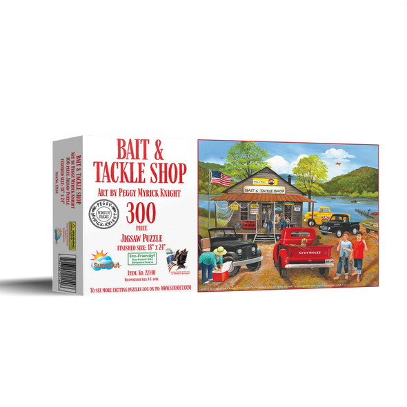 SUNSOUT INC - Bait Tackle Shop - 300 pc Jigsaw Puzzle by Artist: Peggy Myrick Knight - Finished Size 18" x 24" - MPN# 22140