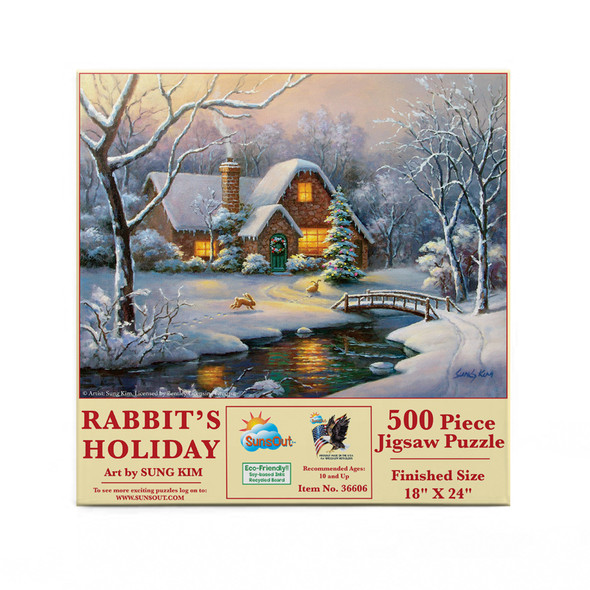 SUNSOUT INC - Winter Forest Express - 500 pc Jigsaw Puzzle by