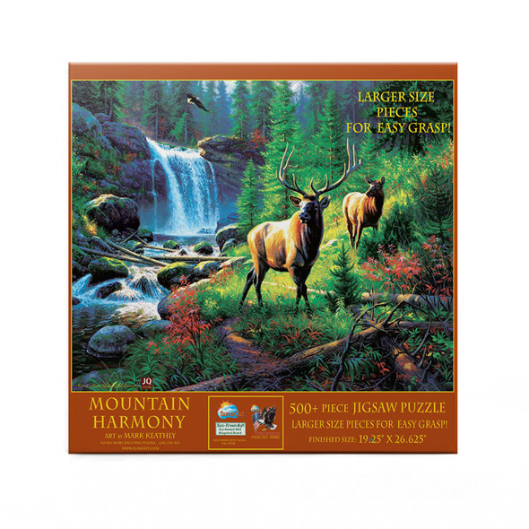SUNSOUT INC - Mountain Harmony - 500 pc Large Pieces Jigsaw Puzzle by Artist: Mark Keathley - Finished Size 19.25" x 26.625" - MPN# 53082