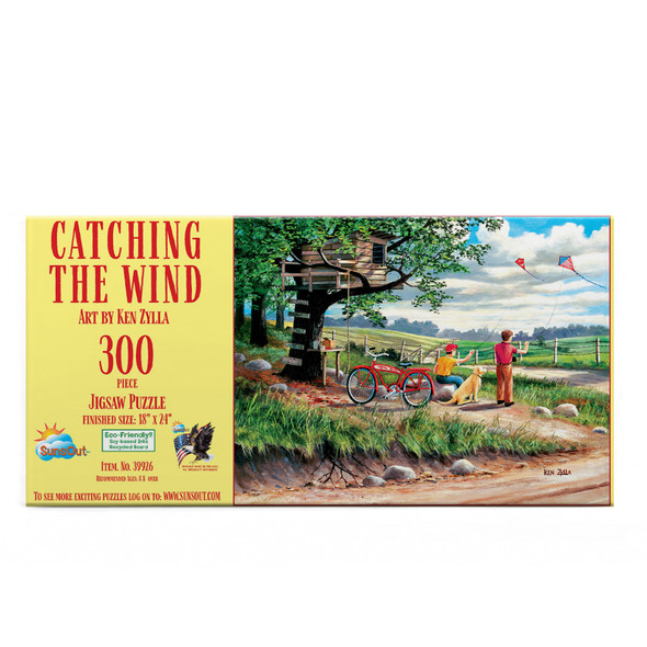 SUNSOUT INC - Catching the Wind - 300 pc Jigsaw Puzzle by Artist: Ken Zylla - Finished Size 18" x 24" - MPN# 39926