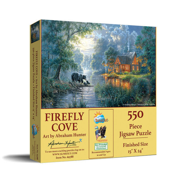 SUNSOUT INC - Firefly Cove - 550 pc Jigsaw Puzzle by Artist: Abraham Hunter - Finished Size 15" x 24" - MPN# 69788