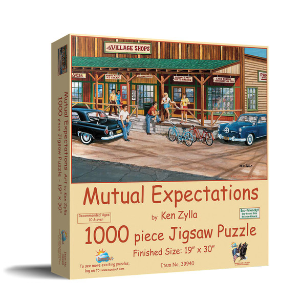 SUNSOUT INC - Mutual Expectations - 1000 pc Jigsaw Puzzle by Artist: Ken Zylla - Finished Size 19" x 30" - MPN# 39940