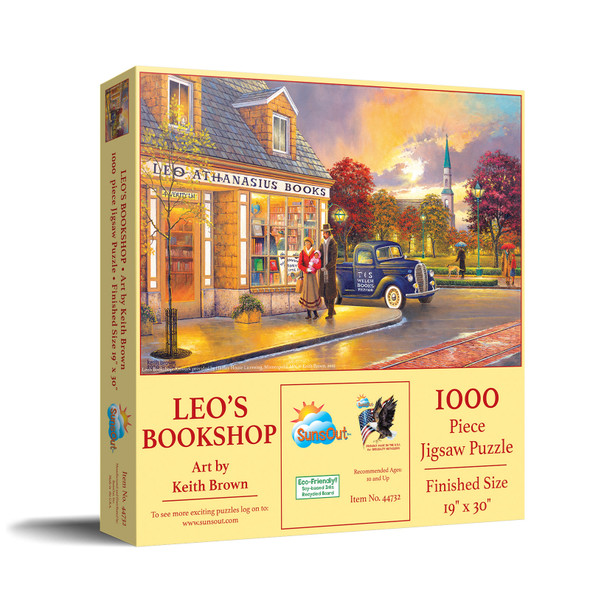 Leo's Bookshop 1000 pc Jigsaw Puzzle by SUNSOUT INC