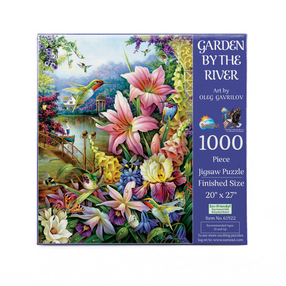 SUNSOUT INC - Garden by the River - 1000 pc Jigsaw Puzzle by Artist: Oleg Gavrilov - Finished Size 20" x 27" - MPN# 61922