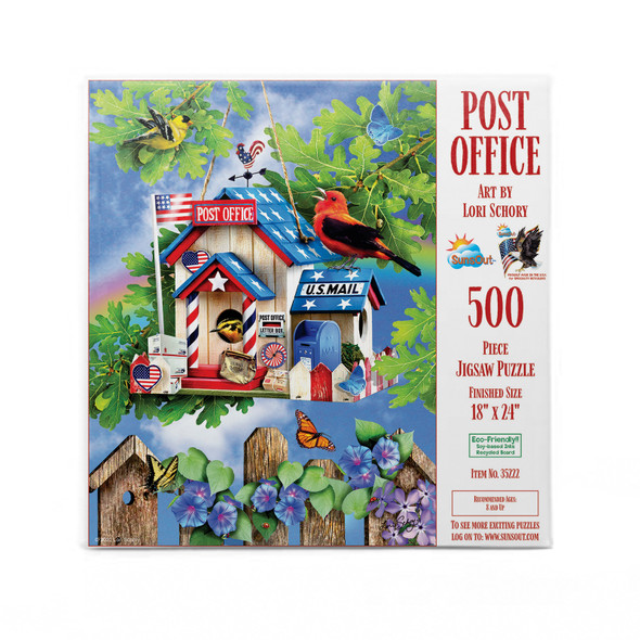 SUNSOUT INC - Post Office - 500 pc Jigsaw Puzzle by Artist: Lori Schory - Finished Size 18" x 24" - MPN# 35222