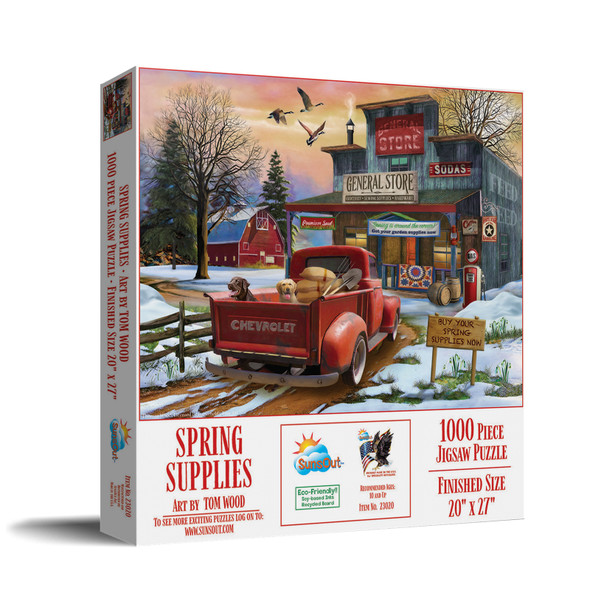 SUNSOUT INC - Spring Supplies - 1000 pc Jigsaw Puzzle by Artist: Tom Wood - Finished Size 20" x 27" - MPN# 23020