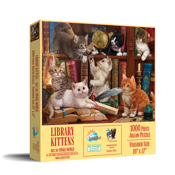 Puzzle Cat Bookshelf, 1 000 pieces