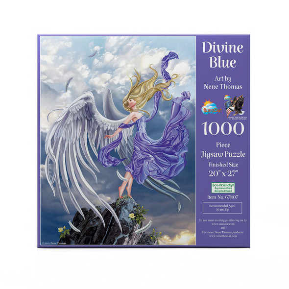 SUNSOUT INC - Divine Blue - 1000 pc Jigsaw Puzzle by Artist: Nene Thomas - Finished Size 20" x 27" Fantasy - MPN# 67807