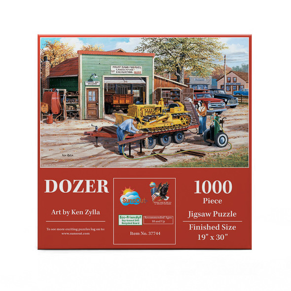 SUNSOUT INC - Dozer - 1000 pc Jigsaw Puzzle by Artist: Ken Zylla - Finished Size 19" x 30" Vehicles - MPN# 37744