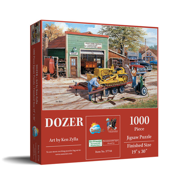 SUNSOUT INC - Dozer - 1000 pc Jigsaw Puzzle by Artist: Ken Zylla - Finished Size 19" x 30" Vehicles - MPN# 37744