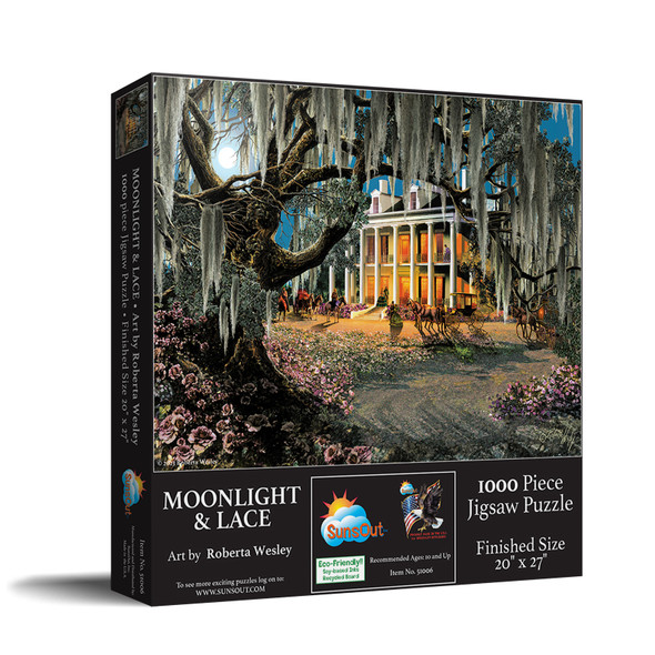 SUNSOUT INC - Moonlight & Lace - 1000 pc Jigsaw Puzzle by Artist: Roberta Wesley - Finished Size 23" x 28" - MPN# 51006