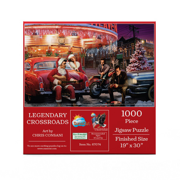 SUNSOUT INC - Legendary Crossroads - 1000 pc Jigsaw Puzzle by Artist: Chris Consani - Finished Size 19" x 30" - MPN# 67074