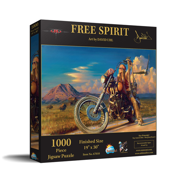 SUNSOUT INC - Free Spirit - 1000 pc Jigsaw Puzzle by Artist: David Uhl - Finished Size 19" x 30" - MPN# 67010