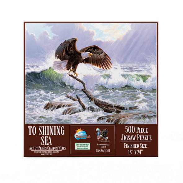 SUNSOUT INC - To Shining Sea - 500 pc Jigsaw Puzzle by Artist: Persis Clayton Weirs - Finished Size 18" x 24" - MPN# 51584