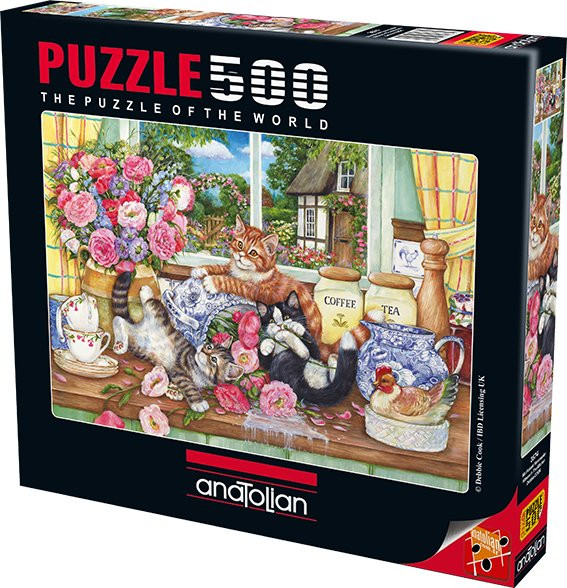 Anatolian Puzzle - Kittens in the Kitchen - 500 pc Jigsaw Puzzle - # 3574