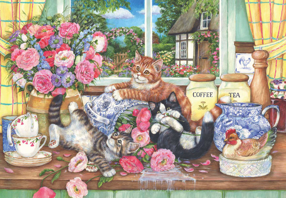 Anatolian Puzzle - Kittens in the Kitchen - 500 pc Jigsaw Puzzle - # 3574